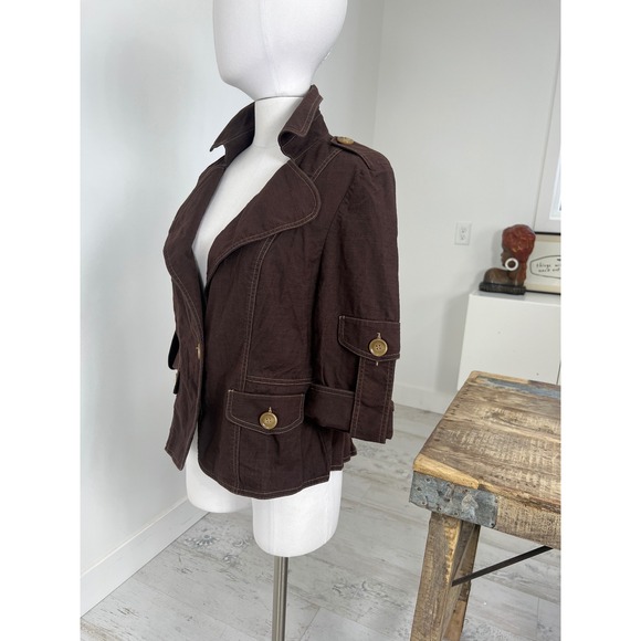 Women's Morrissey Y? Brown Vintage Canvas Jacket Size 12 - Picture 2 of 8